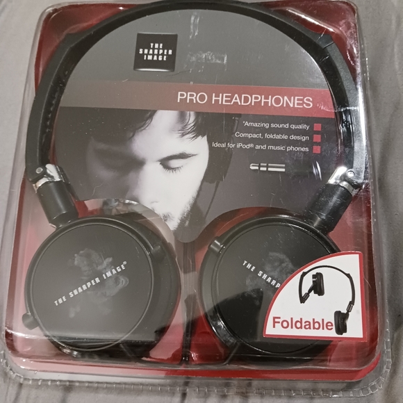 NWT! The Sharper Image Foldable Headphones - Picture 2 of 7
